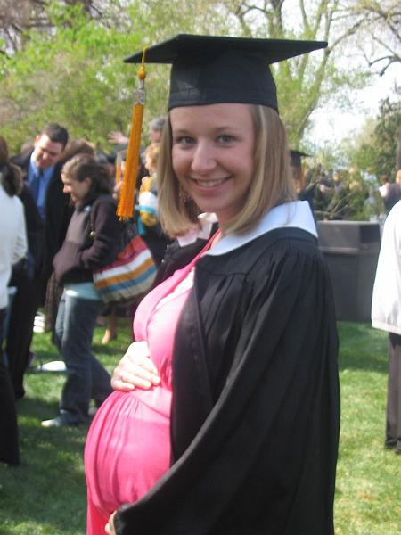 Daielle pregnant and graduating from BYU.jpg